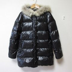 美品 Stunning Lure スタニングルアー フォックスファー ダウンジャケット ダウンコート 36 ブラック レディース 古着 中古 USED
