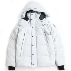 美品◆カナダグース ブラックレーベル 3808MBT WYNDHAM PARKA フーデッド ダウンジャケット ライトグレー XS カナダ製 国内正規品のサムネイル