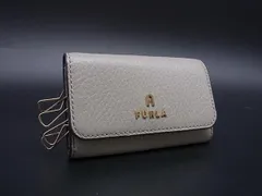 ■美品■ FURLA フルラ カメリア レザー 4連 キーケース 鍵入れ レディース ベージュ系 DI8139