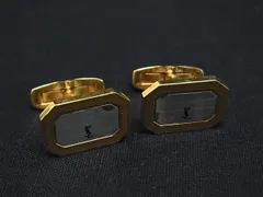 YVESSAINTLAURENT イヴサンローラン カフスボタン カフリンクス アクセサリー 紳士 メンズ シルバー系×ゴールド系 DI0687 冠婚葬祭 結婚式 葬式のサムネイル