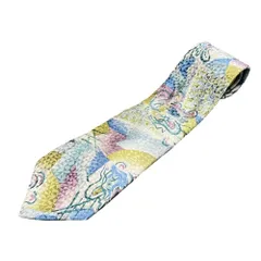 MADE IN FRANCE製 RYKIEL HOMME 総柄ハンドメイドシルクネクタイ マルチカラ