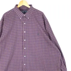 古着 大きいサイズ 旧タグ 90's ラルフローレン 長袖ボタンダウンシャツ メンズUS-2XLサイズ tn-2000n