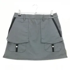 【美品】アディダス スカート グレー×黒 地模様 ストレッチ  レディース L/G ゴルフウェア adidas