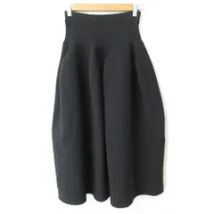 美品 CFCL シーエフシーエル POTTERY SKIRT ニット イージー ロング丈 フレアスカート CF006KG049 サイズ0 ブラック レディース 古着 中古 USED