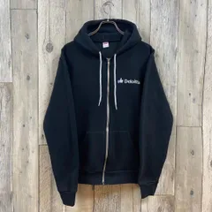 American Apparel アメリカン アパレル アメアパ 米国製 USA製 F497 Facebook フェイスブック 両面 刺繍 スウェット ジップ パーカー Lのサムネイル