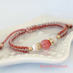 アンクレット orブレスレット【マザーオブパール+フラワーチャーム 