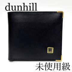 dunhill ダンヒル 二つ折り コンパクト 財布 ロゴ ブラック コインケース