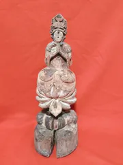 木製仏像 彫刻 約36cm アンティーク　インテリア 古美術 骨董のサムネイル