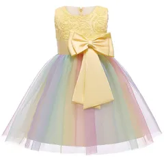 ドレス子供 即購入OK 子供ロングドレス 発表会 キッズ フォーマルドレス パーティードレス 子供　リボンドレス チュールスカート 結婚式 発表会 演奏会 フラワーガール　110-150CM　ピアノ発表会 feima01