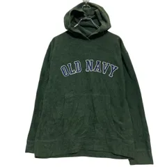 OLD NAVY フリース ロゴ パーカー L グリーン オールドネイビー プルオーバー カジュアル 古着卸 アメリカ仕入 a612-8192