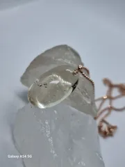 ホワイトシトリンペンダントネックレス