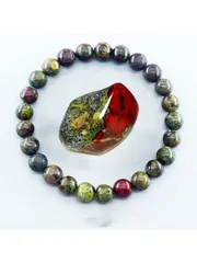 ジュエリー メンズ ブレスレット ドラゴンブラッドストーン ビーズブレスレット ヨガ メディテーション ジャスパー ビーズ 男女兼用