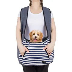 NATUYA 犬 抱っこ紐 スリング ペットバッグ ペットスリング 犬抱っこ紐 犬おんぶひも ドッグスリング キャリーバッグ 小型犬 ペット 猫 リュック型 キャリー 両手解放 (グレー) 1