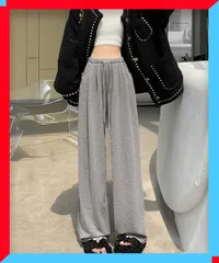 新品 薄手 スウェットパンツ レディース 春夏 ワイドパンツ 体型カバー 楽ちん 着やせ とろみパンツ 【送料無料】