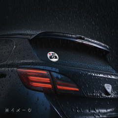 送料無料　ドラレコ　ドライブレコーダー　防犯カメラ　シール「REC　丸形　ステッカー」（約６０ｍｍ×約６０ｍｍ）