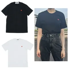 COMME des GARCONS(コムデギャルソン) AZ-T304 MEN T-SHIRT WITH SMALL RED HEART