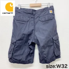 US古着 カーハート Carhartt カーゴ ショートパンツ ひざ下 リップストップ ワンポイント ロゴ ワッペン FORCE relaxed fit W32 チャコールグレー 101168 029