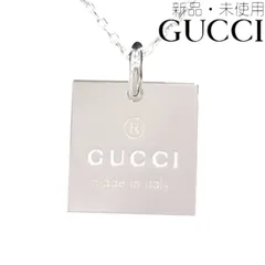 新品 グッチ GUCCI 223869-J8400/8106 ネックレス ペンダント プレート メンズ レディース ユニセックス ブランド ロゴ GG シルバー 925 アクセサリー 6257621