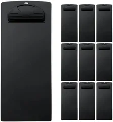 Chicer 伝票ホルダー 黒 小サイズ 10個セット 伝票バインダー 伝票クリップボード 伝票ばさみ お会計ボード ファイルクリップ 飲食店 レストラン 備品 小10個(ブラック,  (小)10個)