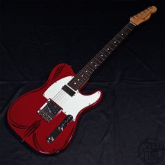 KAMINARI【Raiu~雷雨~ Telecaster type【Cardinal Red with Black Pinstripe】】