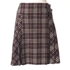 ■美品■BURBERRY BLUE LABEL バーバリーブルーレーベル スカート サイズ38 チェック ミニ ウール プリーツ ラップスカート ブランド古着【中古】20250808/RA5776