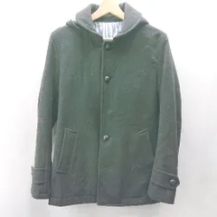 ■ ⊇ THE SHOP TK MIXPICE フード取り外し可能 長袖 ピーコ―ト サイズL ブラック メンズ E  【1503050009904】