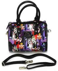 【中古】雑貨 ヴィランズ(総柄) ボストンバッグ 「ディズニー×Loungefly」