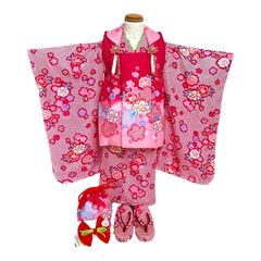 七五三 3歳 女の子 被布セット ピンク 草履 巾着 髪飾り - メルカリ