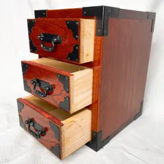 ミニ箪笥　タンス　昭和レトロアンティーク　ビンテージ　古道具　木製　小物入れ Amazon.co.jp: アンティーク チェスト 薬箪笥 小箪笥 薬箱 小物