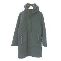 ■ GLOBALWORK グローバルワーク 生地厚手 フード 無地 長袖 コート サイズM ブラック レディース E  【1310300040170】