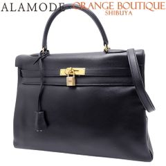 HERMES(エルメス) ケリー 35 (内縫い) ブラック黒 ヴォーガリバー ゴールド金具 □A刻印 ハンドバッグ 2WAY ショルダー 肩掛け レディース 40802115046【中古】【アラモード】