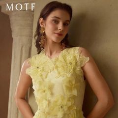 Sale MOTF PREMIUM 【新品・未使用品】アップリケ ジップアップ ドレス SHEIN
