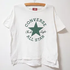 (^w^)b CONVERSE ALLSTAR コンバース オールスター 半袖 Tシャツ ブランドロゴ プリントT ビッグロゴ カジュアル アメカジ スポーツ おしゃれ 星柄 普段着 ホワイト メンズ  サイズM
