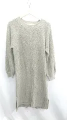 ◇ ⊇ earth music&ecology アース ミュージック＆エコロジー 長袖 膝下丈 ワンピース サイズF カーキ系 レディース E  【1410100034574】