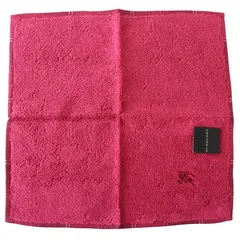 MWF25101 未使用 BURBERRY バーバリー タオルハンカチ チェック柄 ピンク系 日本製