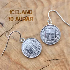 10オイラル 国章 アイスランド コイン ピアス