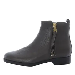 ダイアナ DIANA ブーツ ショート ローヒール レザー 23cm ダークブラウン /YO10 ■SH