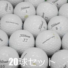 ロストボール ゴルフボール 2023 Titleist Pro V1 ホワイト 20球セット 中古 Cランク 格安 タイトリスト プロV1 スピードスピン打感そのすべてを高次元で融合したトータルパフォーマンスボール！白 送料無料