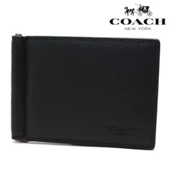 【未使用級】COACH ビルフォード ウォレット 2つ折り財布 現行 黒 COMME des GARCONS COACH コーチ BILLFORD WALLET ビル