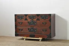 新品未使用》仙台箪笥片開小箪笥漆塗り 新品未使用》仙台箪笥片開小箪笥漆塗り