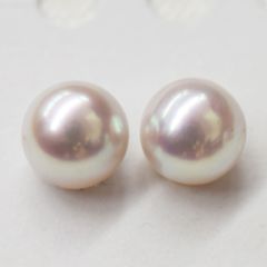 現品限り 現物 8.5mm - 9mm ナチュラルカラー ラウンド あこや真珠 ペア ピアス ペアルース 真珠のみ