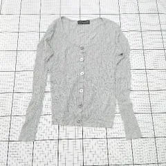 ◇ ⊃ ANVALIDES アンヴァリッド リブ編み 長袖 リブブラウンス サイズ38 グレー系 レディース E  【1508250004582】