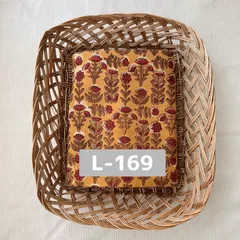 L-169 インド綿　ブロックプリント　ジャホタプリント