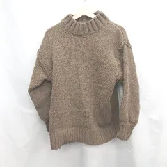 ◇ ⊇ EMODA エモダ 無地 長袖 厚手セーター サイズF ブラウン系 レディース E  【1505130006094】