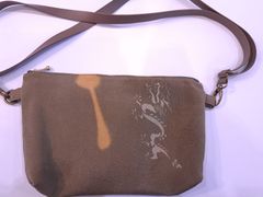 草木型染めちりめんポシェット【昇り龍】B