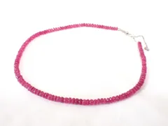 ルビー ネックレス レディース ワインレッド ピンク系