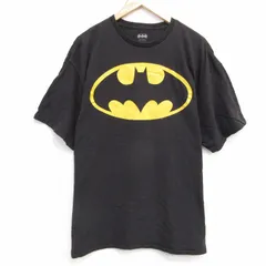 XL/古着 半袖 Tシャツ メンズDCコミックス バットマン BATMAN 大きいサイズ コットン クルーネック 黒 ブラック 25aug01 中古 メンズ