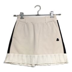 中古 レディース アンパスィ and per se スカート S 白 ホワイト プリーツ ダンボール素材