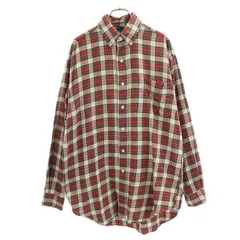 ラルフローレン チェック柄 長袖 ボタンダウンシャツ S 赤系 RALPH LAUREN メンズ  【R221013】 【中古】