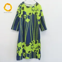 マリメッコ marimekko ワンピース ロングワンピース  総柄 837394i